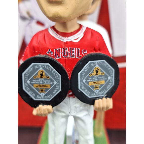 Mike Trout Angels MVP 2014 & 2016, All Star 2014 & 2015 Double Bobblehead (516) - Picture 4 of 14